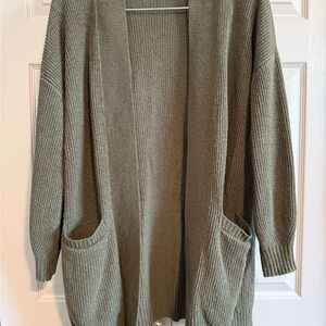 LOFT Olive Green Women's Sweater Cardigan